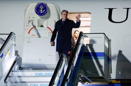 La llegada de Blinken a Turquía. Foto: Reuters