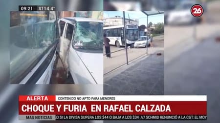 Canal 26 - choque en Rafael Calzada