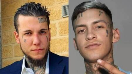 Alex Caniggia y L-Gante. Foto: NA.