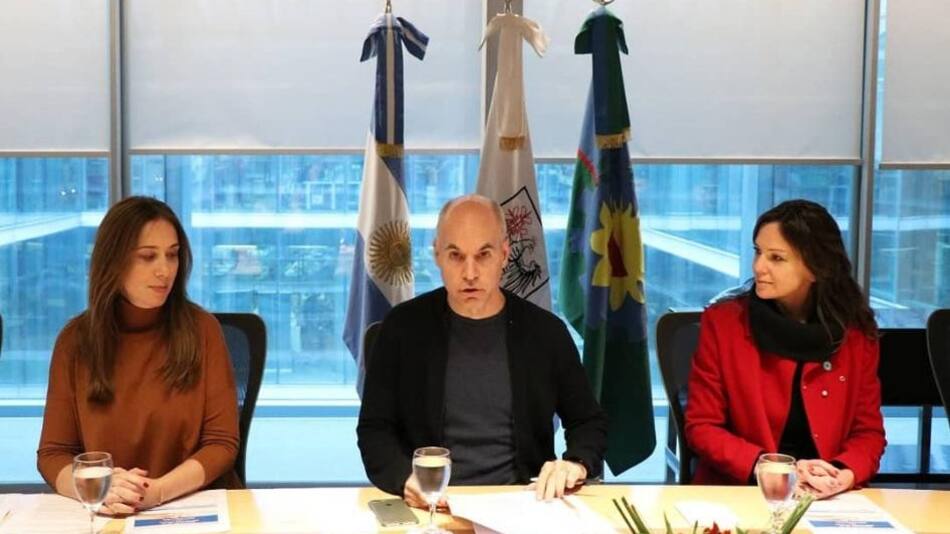 Anuncio de Vidal, Rodríguez Larreta y Stanley sobre la mortalidad infantil