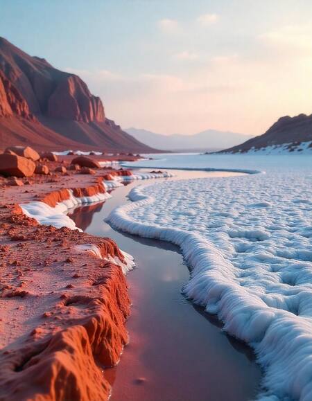 Agua en Marte. Foto Freepik IA