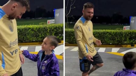"¿Cómo voy a hacer eso?": el divertido cruce entre Messi y un niño que le pide que celebre un gol bailando