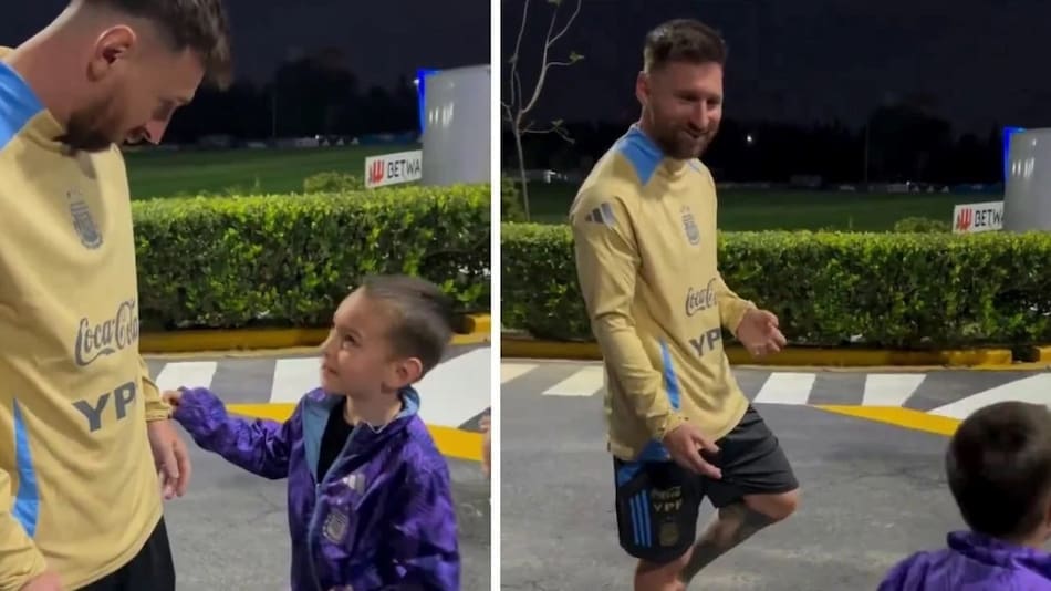 Niño le propone un baile a Messi para que realice en uno de sus goles. Foto: Captura de video.