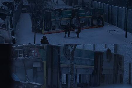 Colectivo de la línea 59 en El Eternauta. Fotos: captura