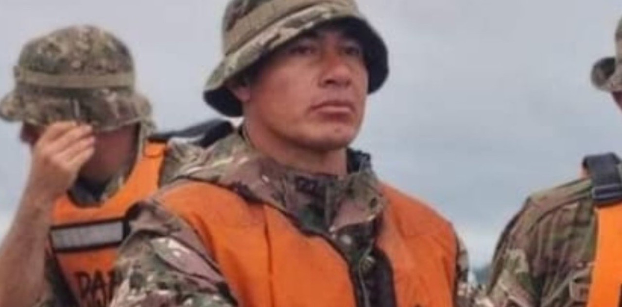 Sebastián Romero, sargento del Ejército argentino que murió tras caer al río Paraná. Foto: NA.