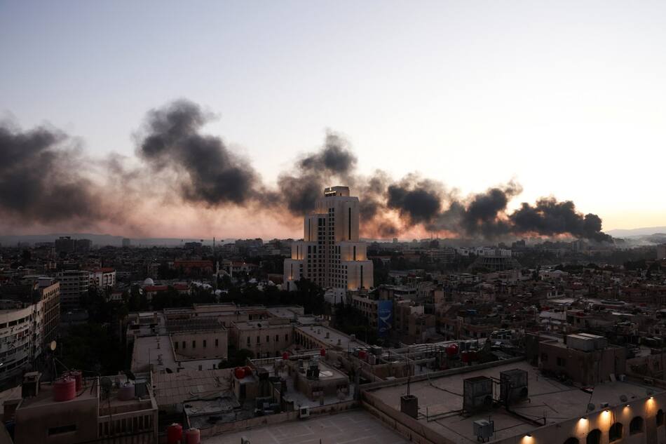 Ataques en Damasco, la capital de Siria. Foto: Reuters.