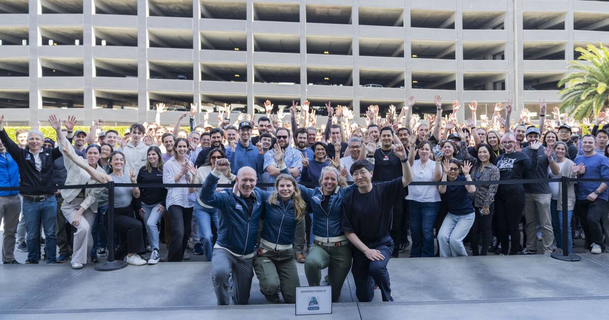 La tripulación del Fram2. Foto: X / @SpaceX.