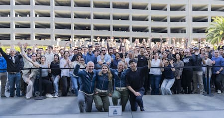 La tripulación del Fram2. Foto: X / @SpaceX.
