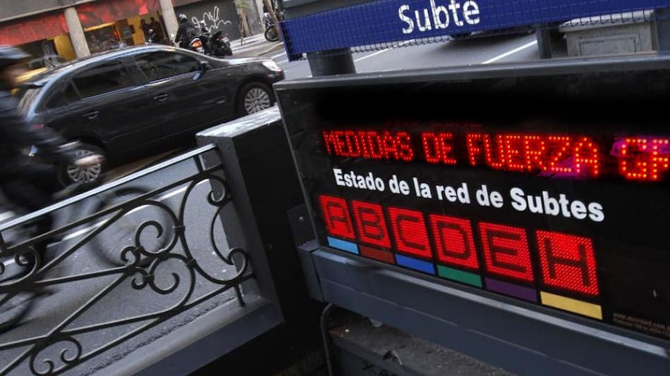 Paro de subtes - Medida de fuerza