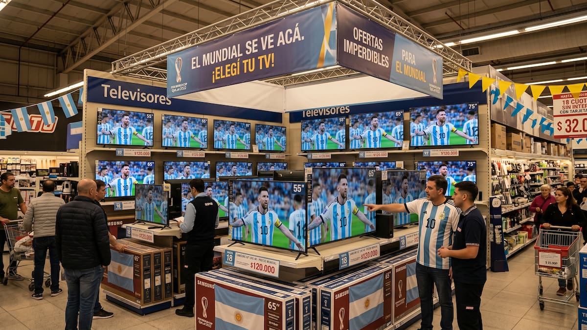 Adelantate al Mundial: los 3 supermercados que ya lanzaron televisores con descuentos de hasta 39% y cuotas sin interés
