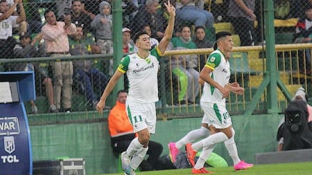 Gastón Togni; Defensa y Justicia vs. Colón de Santa Fe. Foto: Twitter @ClubDefensayJus.