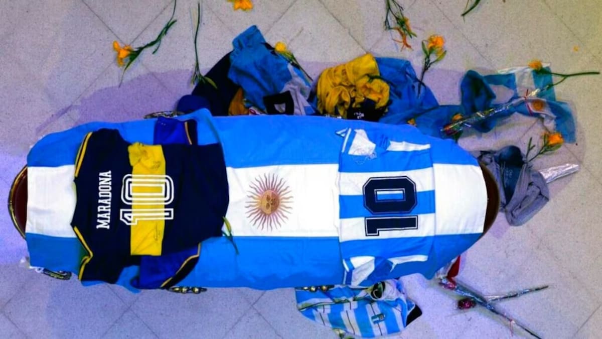La despedida a Diego Maradona en la Casa Rosada. Foto: X.