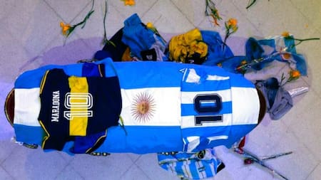 La despedida a Diego Maradona en la Casa Rosada. Foto: X.