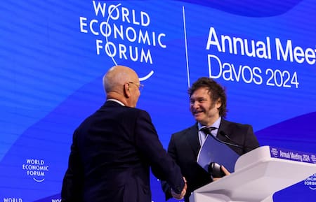 Javier Milei en Davos. Foto: NA.