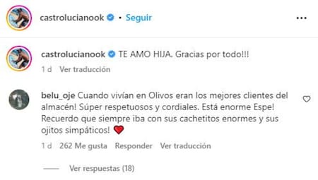 El mensaje que reveló cómo era la relación de Luciano Castro con Sabrina Rojas. Foto: captura de pantalla.