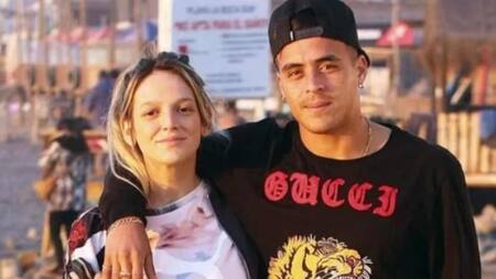 Brian Fernández y su esposa. Foto: NA