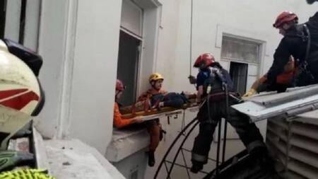 Hombre se arrojó desde un undécimo piso, NA