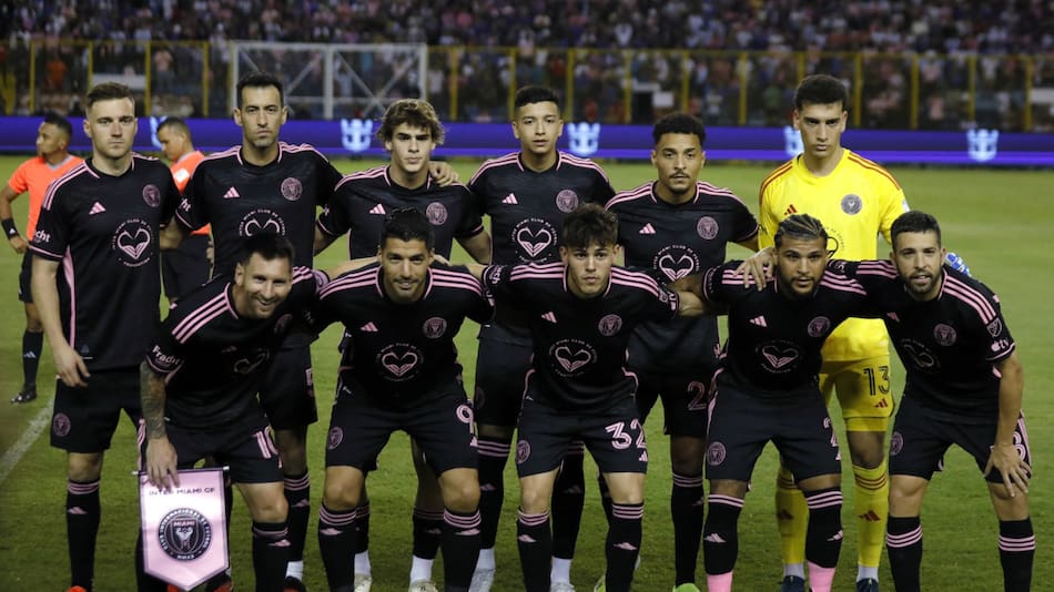 El 11 del Inter Miami frente a El Salvador. Foto: Reuters