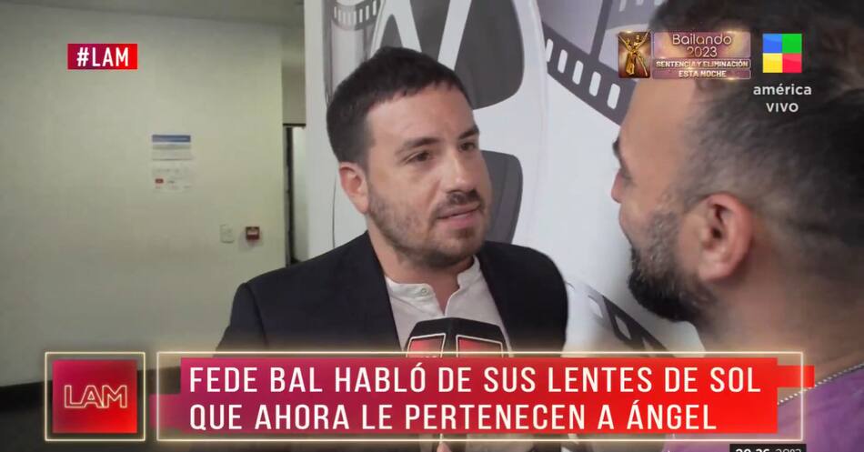 Fede Bal y un tenso momento con un movilero. Foto: Captura.