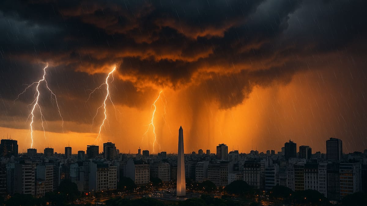 Alerta naranja por lluvias fuertes en Buenos Aires: las localidades afectadas hoy martes 21 de abril por tormentas y rayos