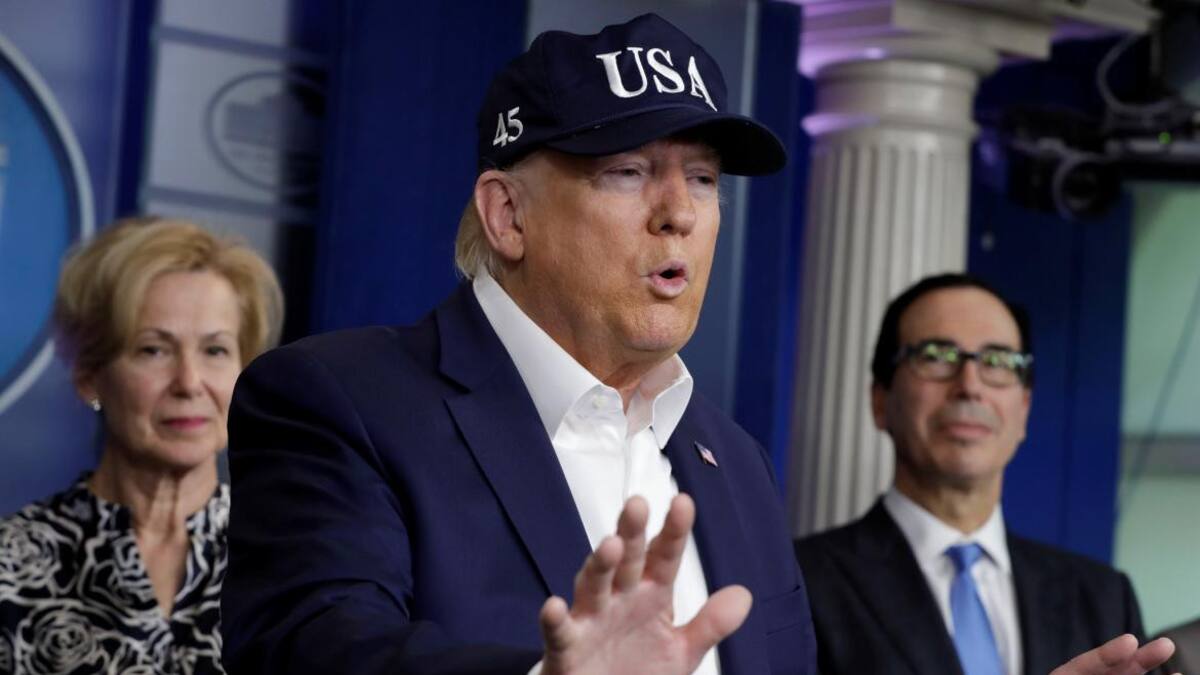 Conferencia de prensa de Donald Trump en Estados Unidos por coronavirus, REUTERS