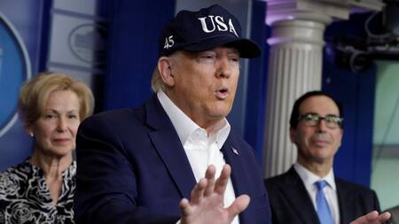 Conferencia de prensa de Donald Trump en Estados Unidos por coronavirus, REUTERS