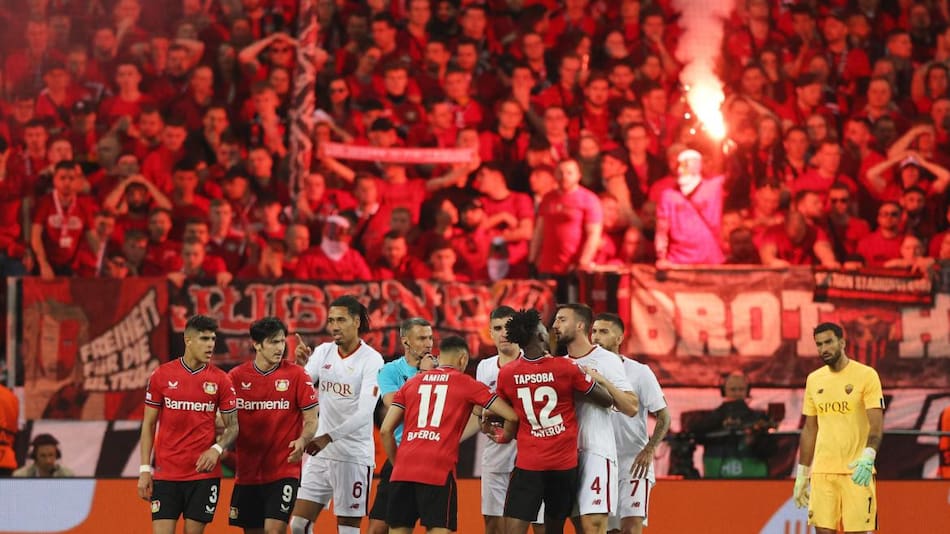 Bayer Leverkusen vs. AS Roma. Foto: Reuters.