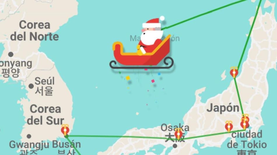 Santa tracker, la plataforma de Google para seguir el recorrido de Papá Noel_Google