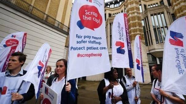 Huelga histórica: enfermeros de Gales, Inglaterra e Irlanda del Norte reclaman mejores salarios