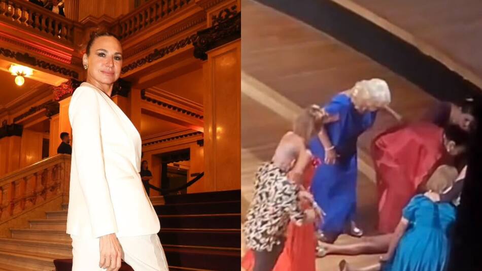 Natalia Lobo se desmayó en plena obra de teatro mientras cantaba en el homenaje a Mirtha Legrand en el CCK. Fotos: Instagram/lalobo_nat - captura video.