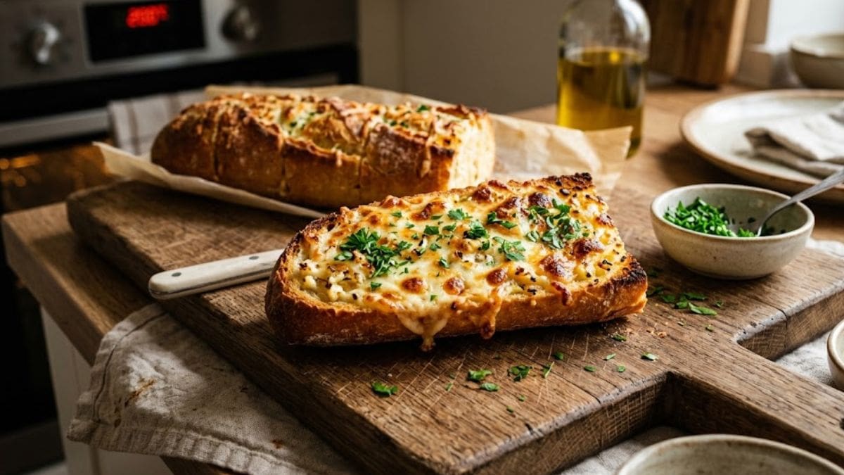 Manteca, ajo y queso: cómo preparar un pan gratinado en solo 20 minutos