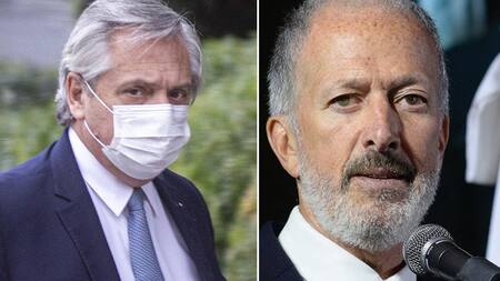 Alberto Fernández y Jorge Knoblovits, DAIA, Foto NA