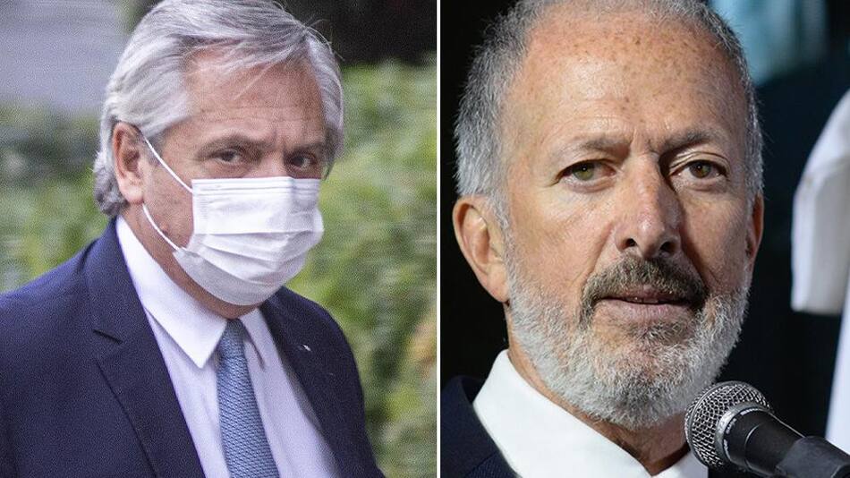 Alberto Fernández y Jorge Knoblovits, DAIA, Foto NA