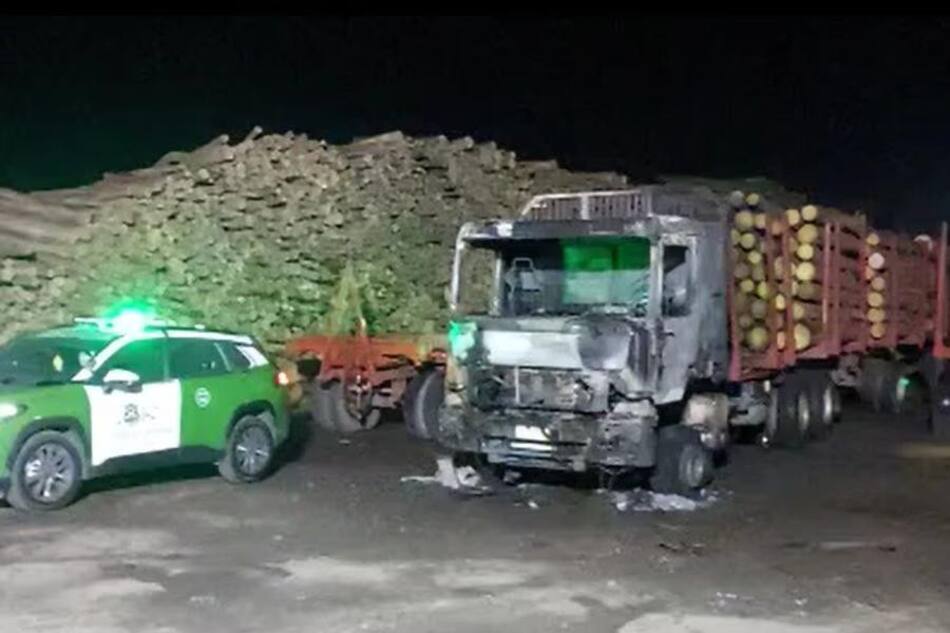 Ataques en el sur de Chile. Foto: La Tercera