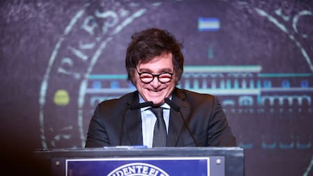 Discurso de Javier Milei. Foto: Reuters.