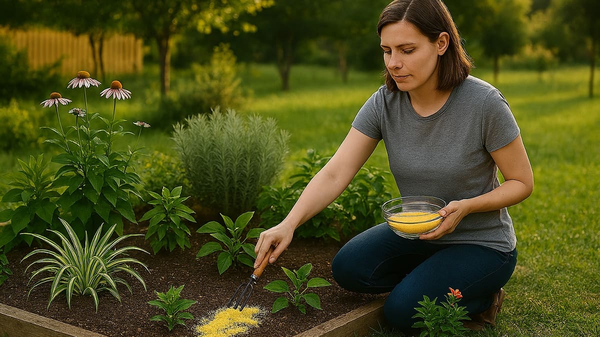 Polenta en las plantas, el truco casero que mejora el suelo y combate las hormigas.