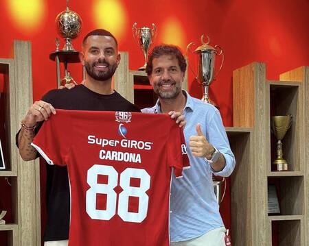 Edwin Cardona en el América de Cali. Foto: @AmericadeCali.