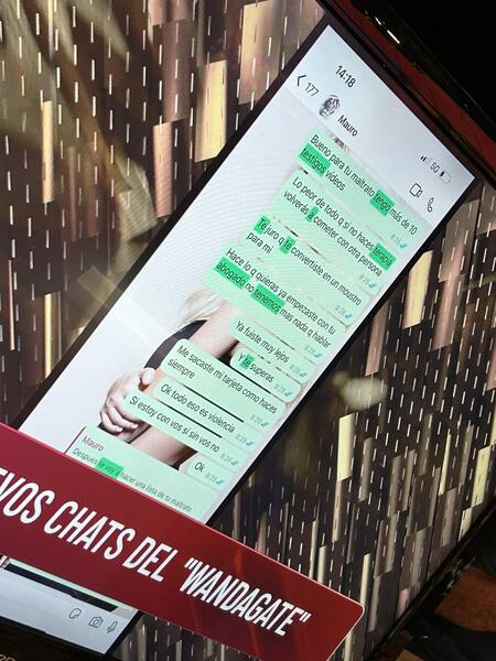 Nuevos chats entre Wanda Nara y Mauro Icardi. Foto: captura LAM.