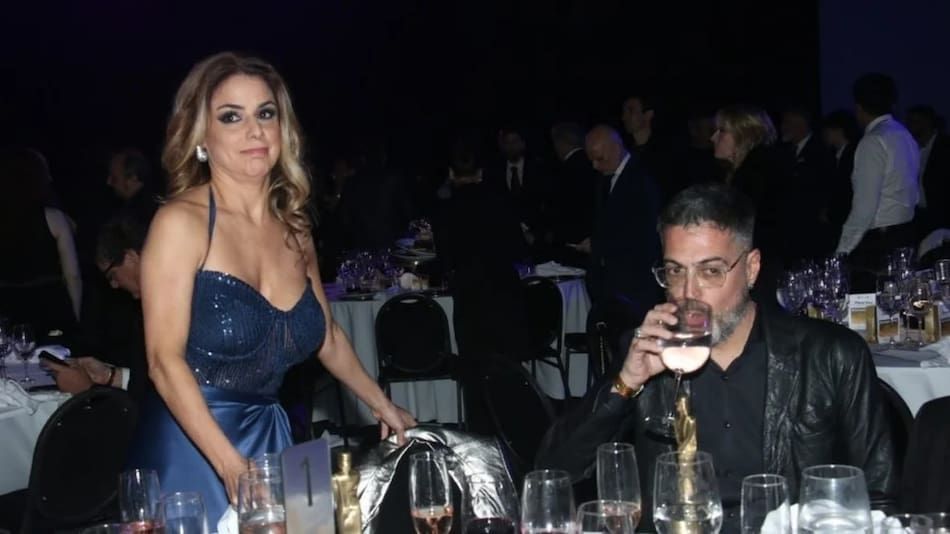 Marina Calabró y Rolando Barbano en los Martín Fierro de Radio. Foto: NA.