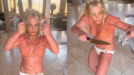 "¡Halloween está cerca!": Britney Spears encendió las alarmas tras realizar una coreografía con cuchillos
