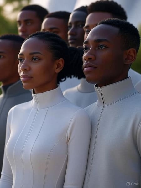 Los humanos dentro de 1000 años, según la inteligencia artificial. Foto: Grok