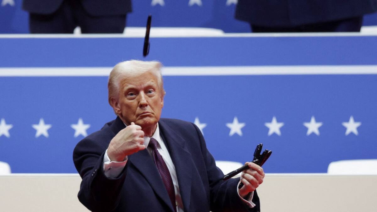 Donald Trump, presidente de Estados Unidos. Foto: Reuters/Carlos Barria.