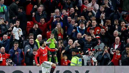 Bruno Fernandes; Manchester United vs. Fulham. Foto: Reuters.