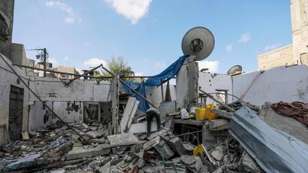 Destrucción en Gaza tras ataques israelíes. Foto: EFE.