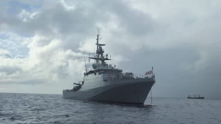 El buque de guerra HMS Trent de Reino Unido. Foto: X @HMS Trent