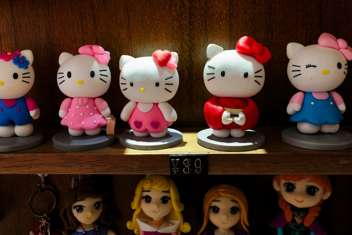 Hello Kitty; Sanrio.