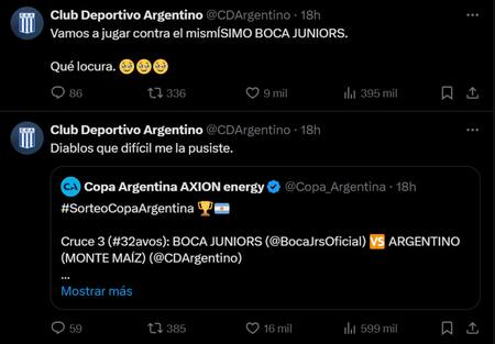 La emoción de Argentino de Monte Maíz por enfrentar a Boca en la Copa Argentina.