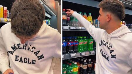 Un joven mostró el método que utilizan en un mercado estadounidense. Foto: Captura de pantalla.