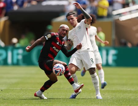 Enzo Fernández, Chelsea vs Flamengo en el Mundial de Clubes. Foto: Reuters/Lee Smith