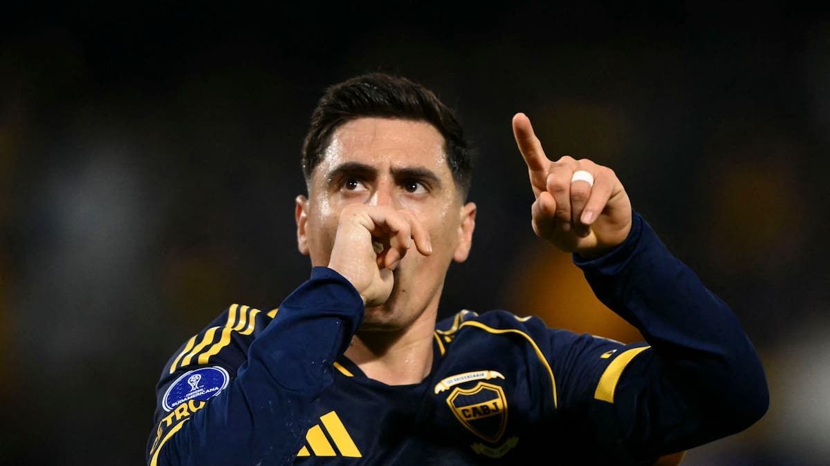NOTICIAS ARGENTINAS
Festejo de Miguel Merentiel en Boca.